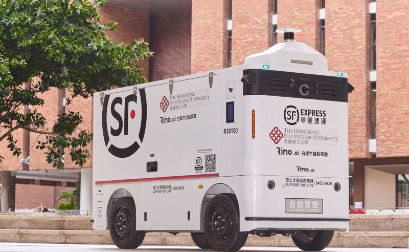 Autonomous logistics vehicle on the PolyU campus