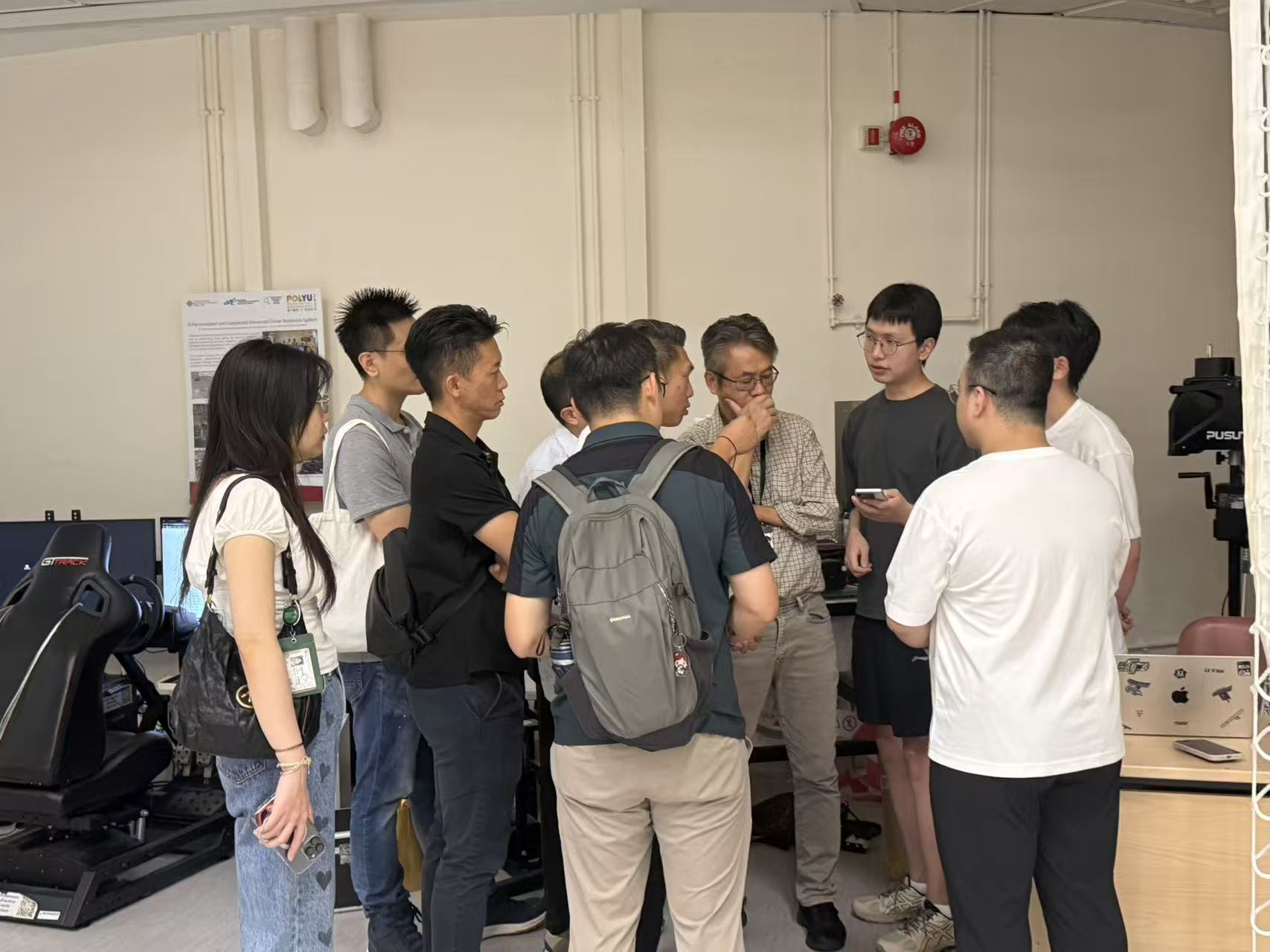 Visitors learning about TASLAB experimental platforms