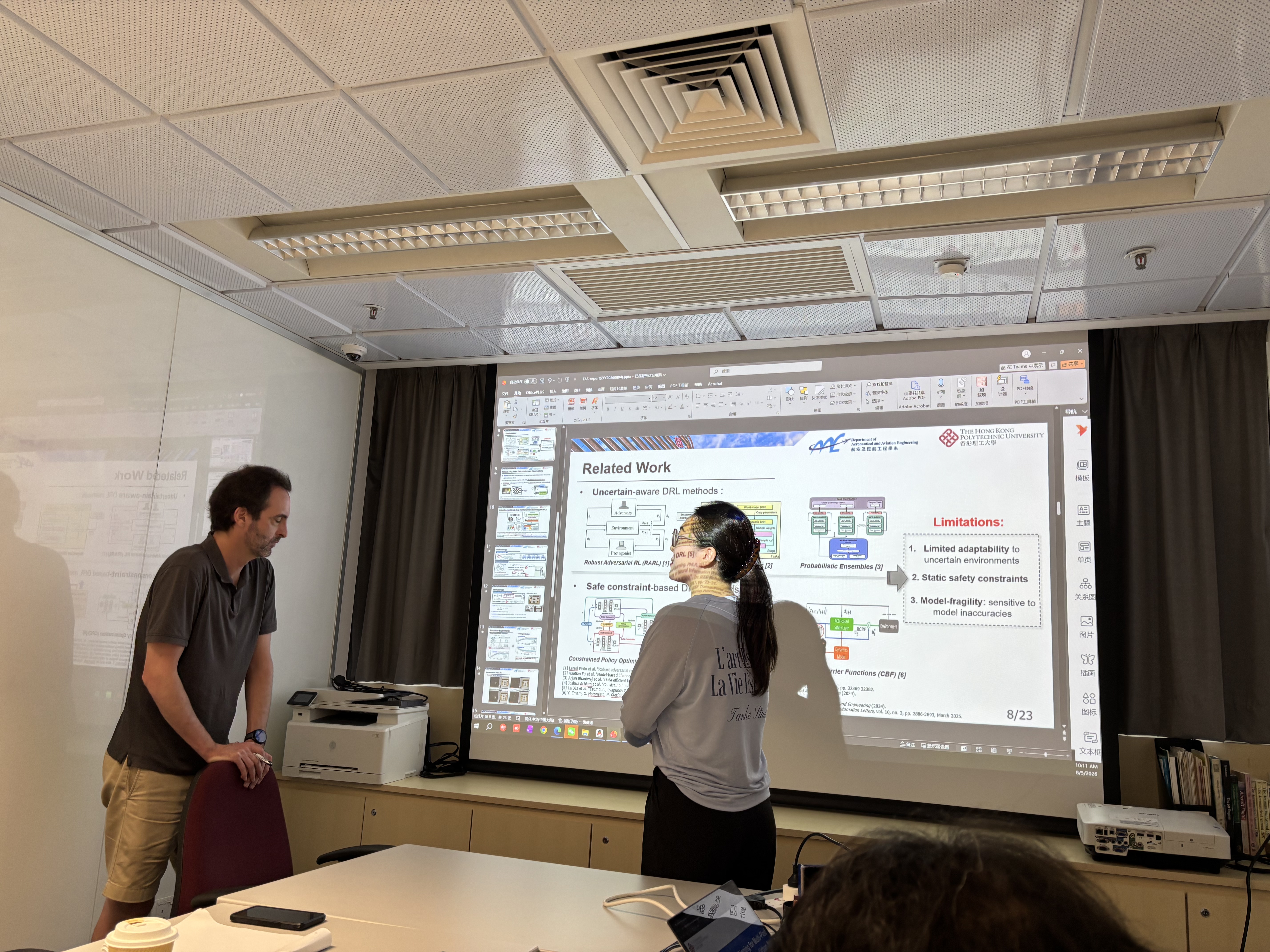 Discussing uncertainty-aware reinforcement learning and the limitations of existing safety-constrained methods.