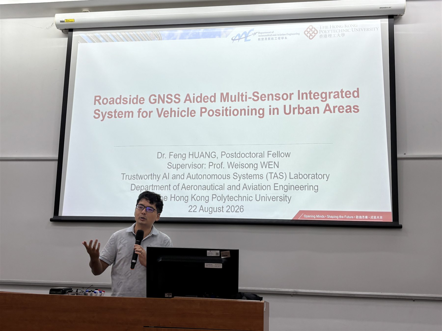 Feng Huang presents roadside-GNSS-aided multi-sensor vehicle positioning