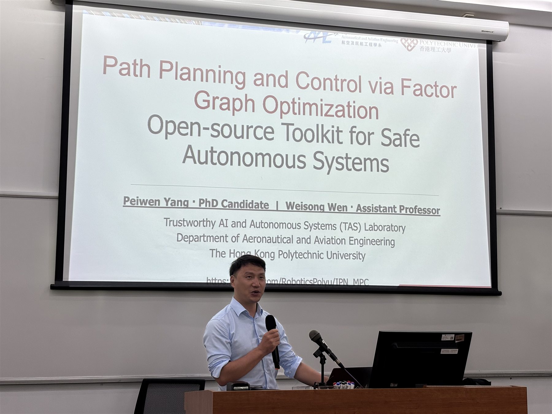 Peiwen Yang presents path planning and control via factor graph optimization