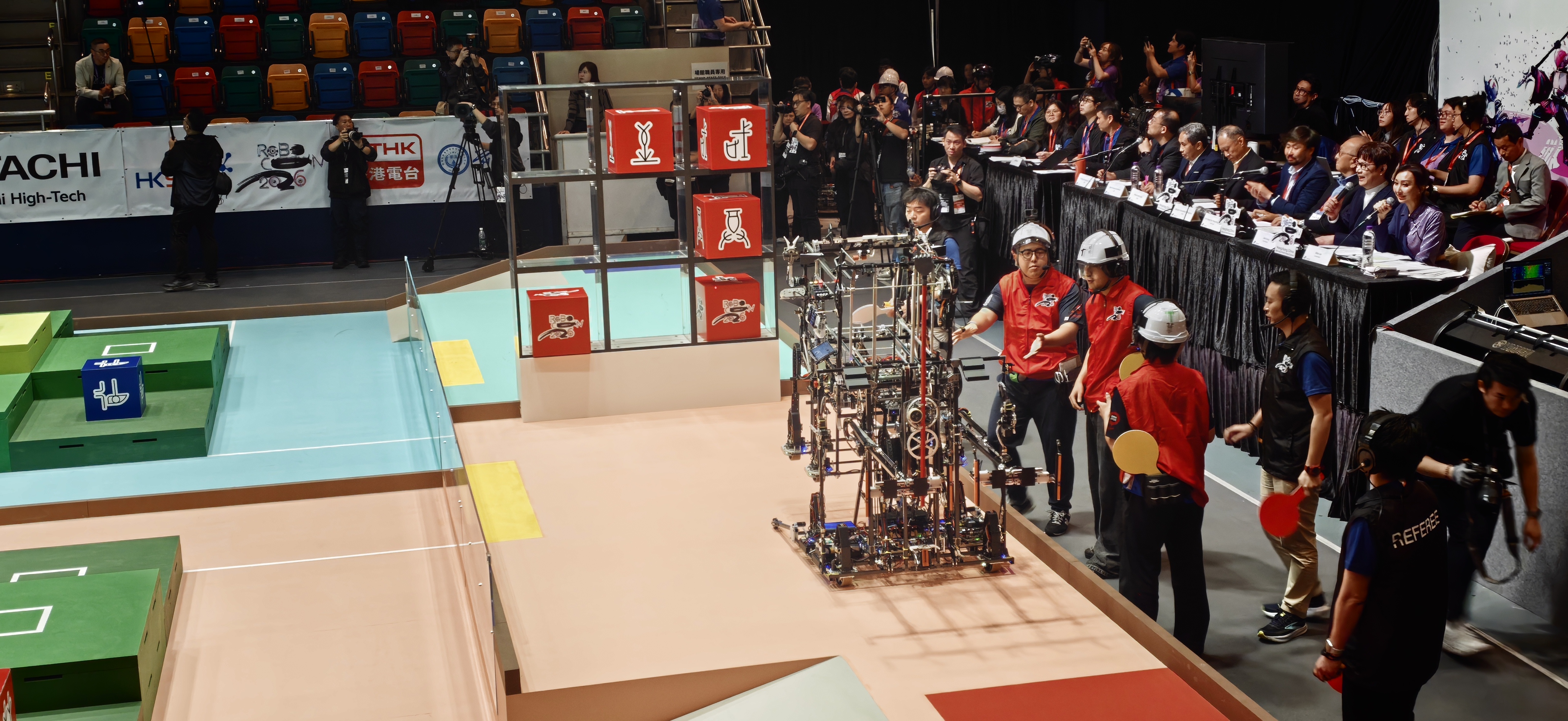 Toyohashi University of Technology team and robots at ABU Robocon 2026
