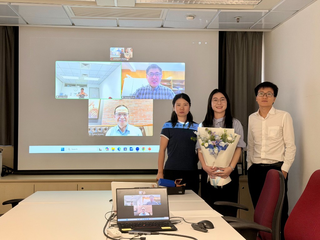 Group photo in the examination room after ZHANG Yuanyuan's PhD oral defense