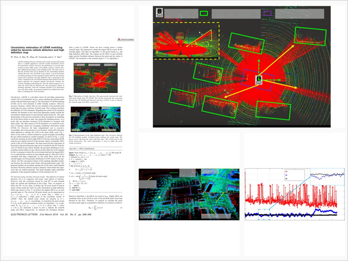 Uncertainty estimation of LiDAR matching aided by dynamic vehicle detection and high definition map