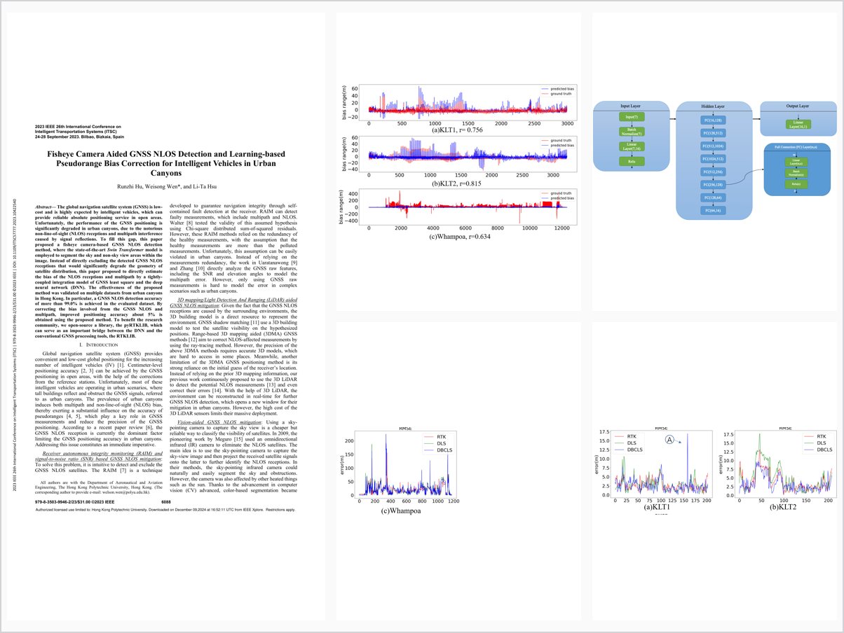 Fisheye Camera Aided GNSS NLOS Detection and Learning-Based Pseudorange Bias Correction for Intelligent Vehicles in Urban Canyons