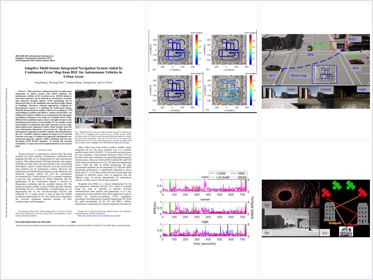 Adaptive Multi-Sensor Integrated Navigation System Aided by Continuous Error Map from RSU for Autonomous Vehicles in Urban Areas