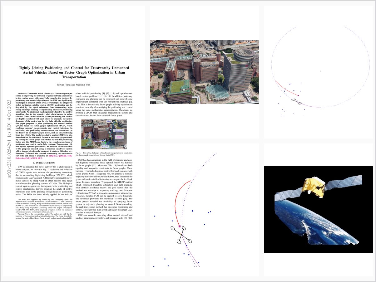 Tightly Joining Positioning and Control for Trustworthy Unmanned Aerial Vehicles Based on Factor Graph Optimization in Urban Transportation