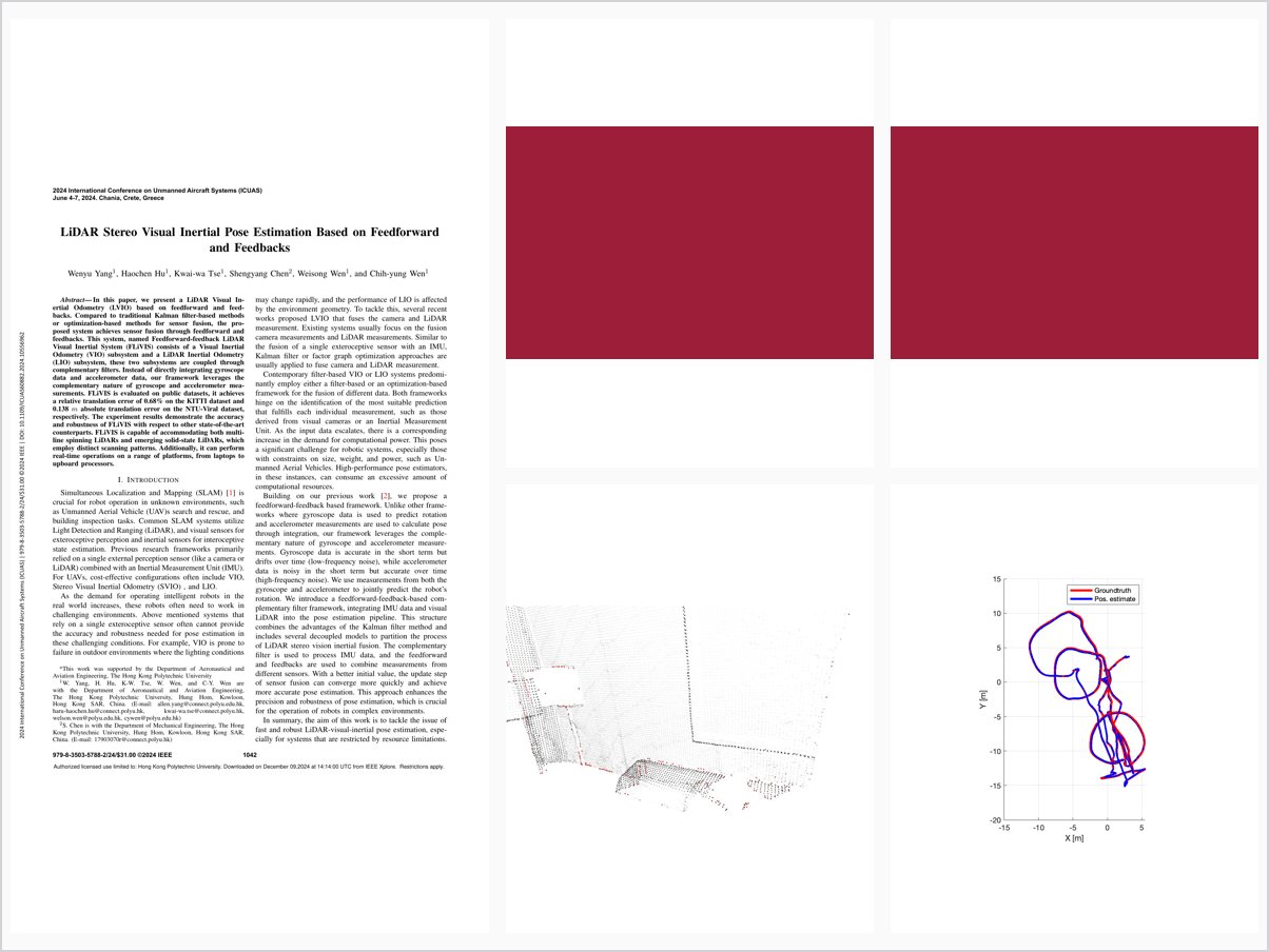 LiDAR Stereo Visual Inertial Pose Estimation Based on Feedforward and Feedbacks