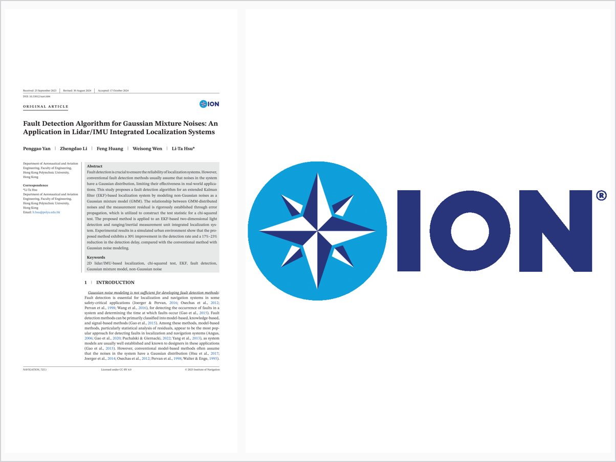 Fault Detection Algorithm for Gaussian Mixture Noises: An Application in Lidar IMU Integrated Localization Systems