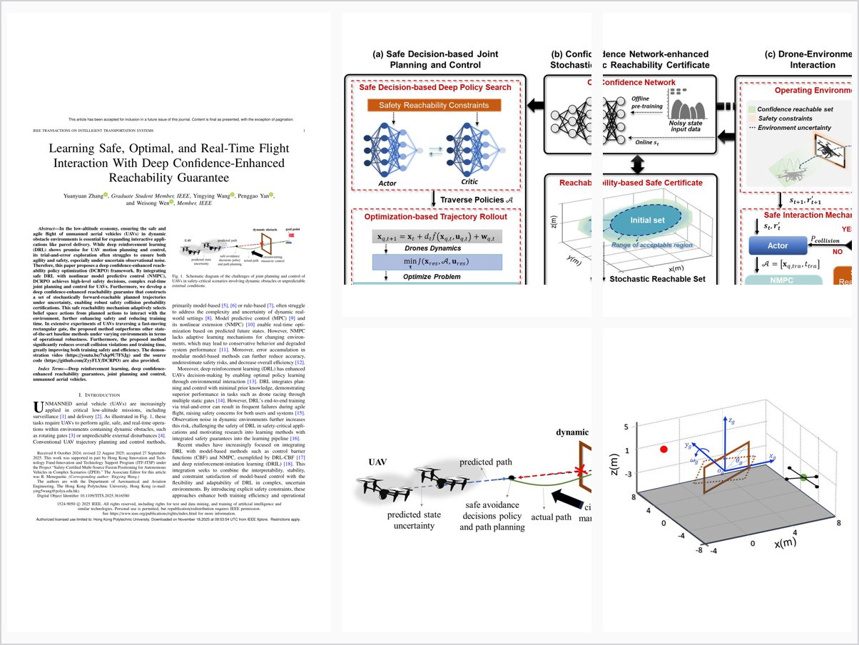 Learning Safe, Optimal, and Real-Time Flight Interaction With Deep Confidence-Enhanced Reachability Guarantee