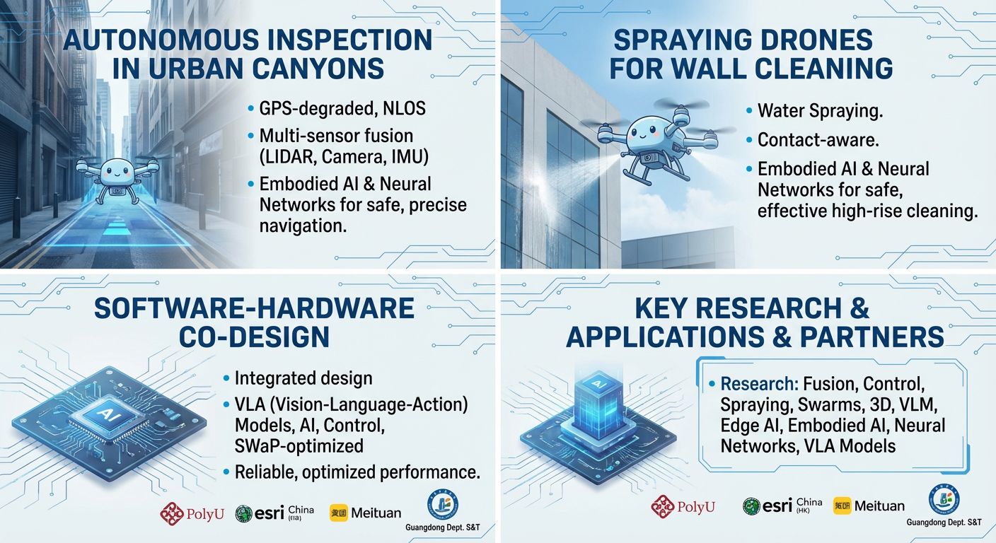 Embodied Drones for City Maintenance and Manipulation